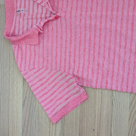 Wilson Coral Striped Polo Size Medium - Picture 4 of 9